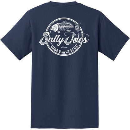 Salty Joe's Skeleton Hook Heavyweight Pocket Tee by Joe's Surf Shop