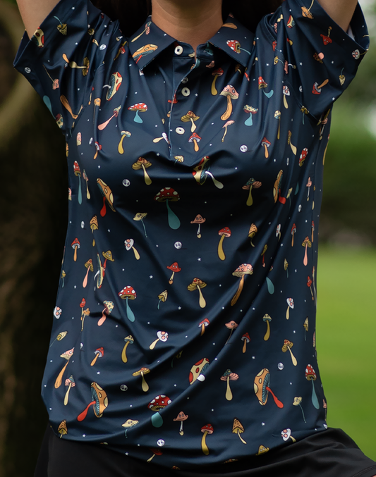 Golf Magic Mushrooms Women's Polo by SwingJuice LLC