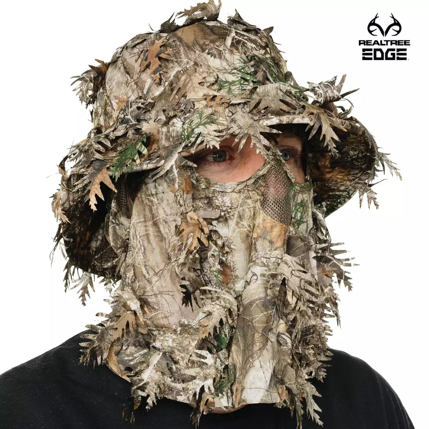 2-in-1 Leafy Face Mask and Bucket Hat (Adjustable, OSFM) by QuikCamo