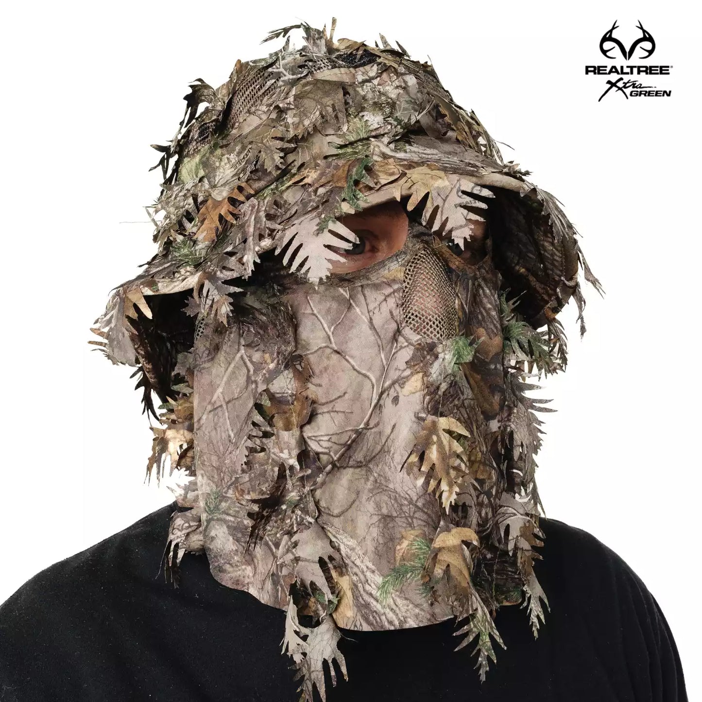 2-in-1 Leafy Face Mask and Bucket Hat (Adjustable, OSFM) by QuikCamo