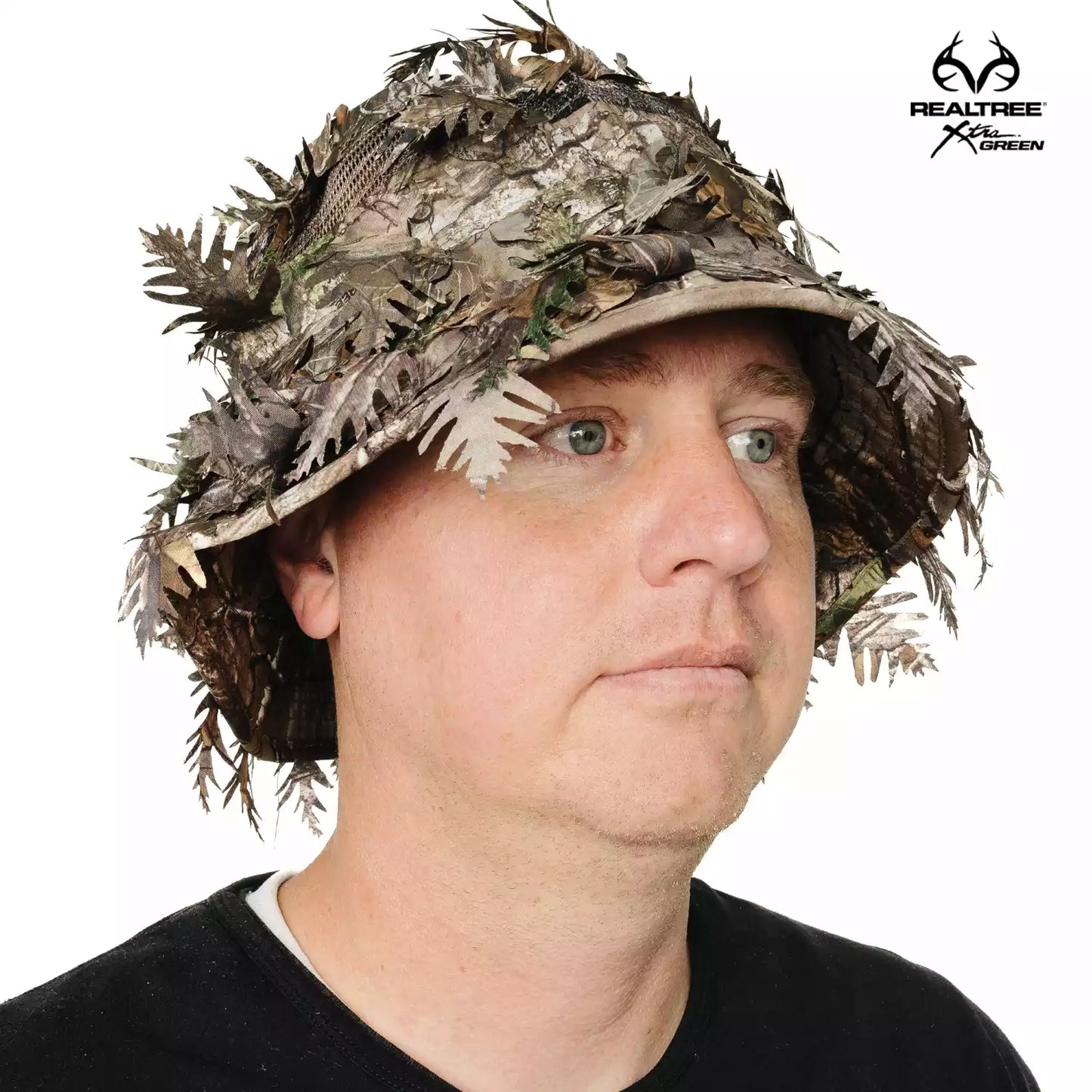 2-in-1 Leafy Face Mask and Bucket Hat (Adjustable, OSFM) by QuikCamo