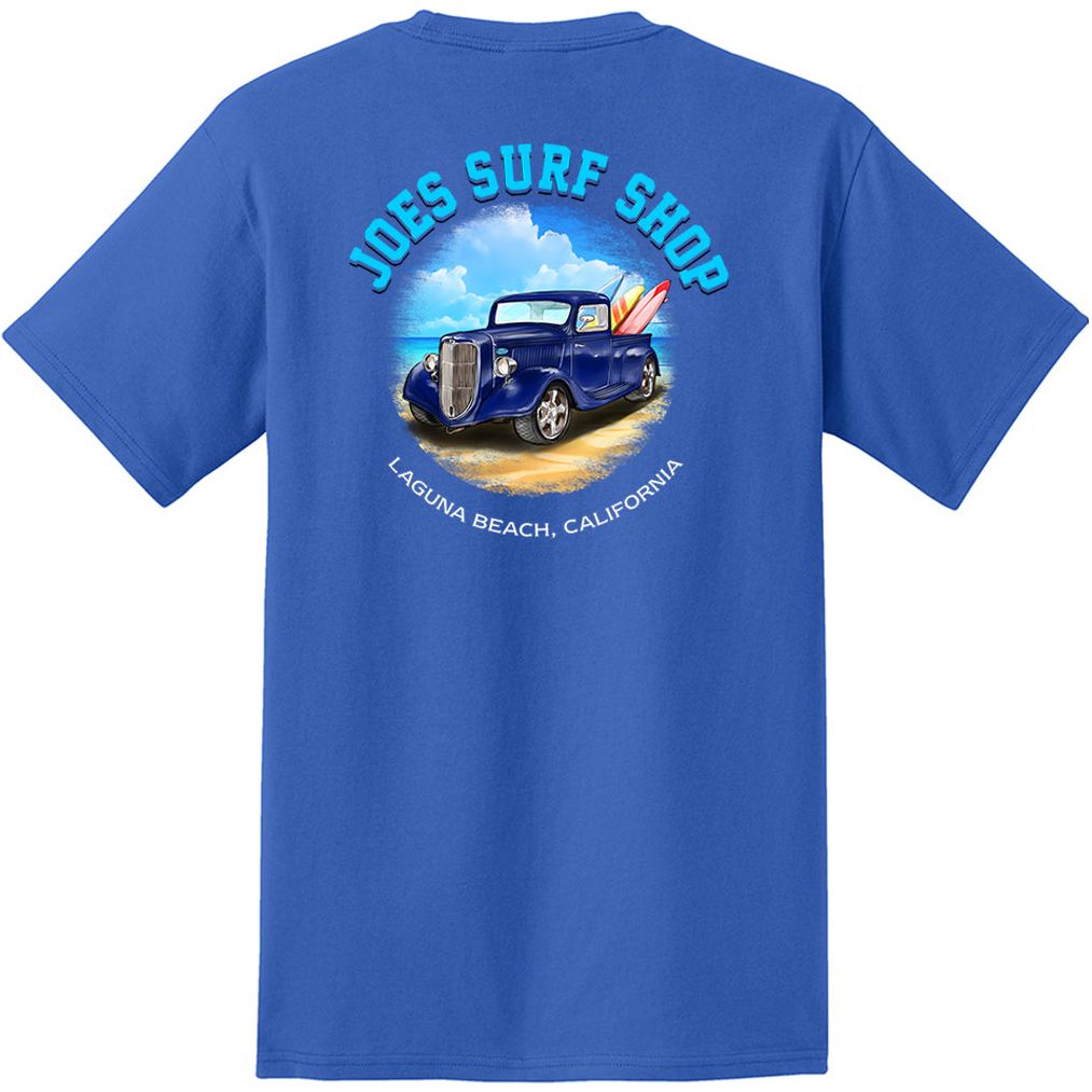 Joe's Surf Shop Surf Truck Heavyweight Pocket Tee by Joe's Surf Shop