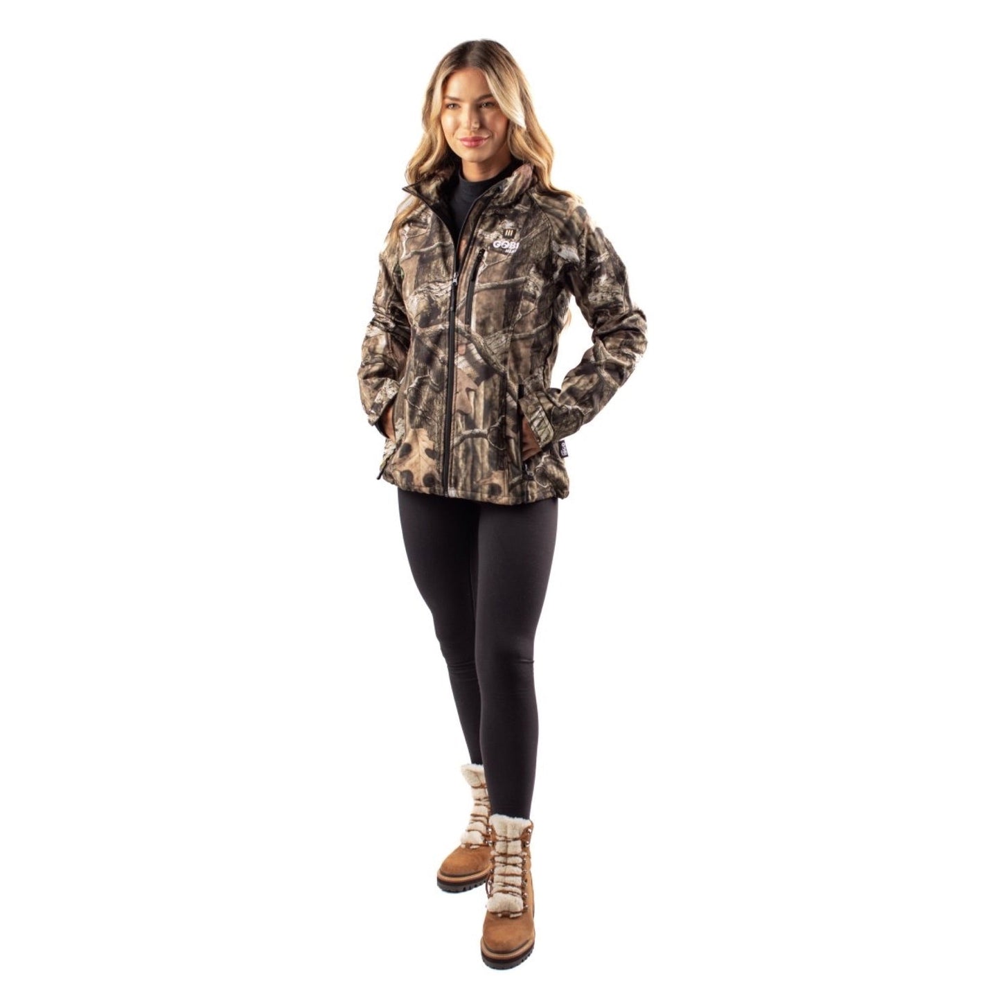 Sahara Women's Heated Hunting Jacket - Mossy Oak Camo by Gobi Heat