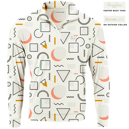 Golf 90's Golf Men's Quarter Zip by SwingJuice LLC