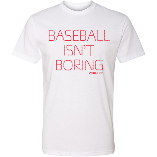 Baseball Official Baseball Isn't Boring Unisex T-Shirt White by SwingJuice LLC