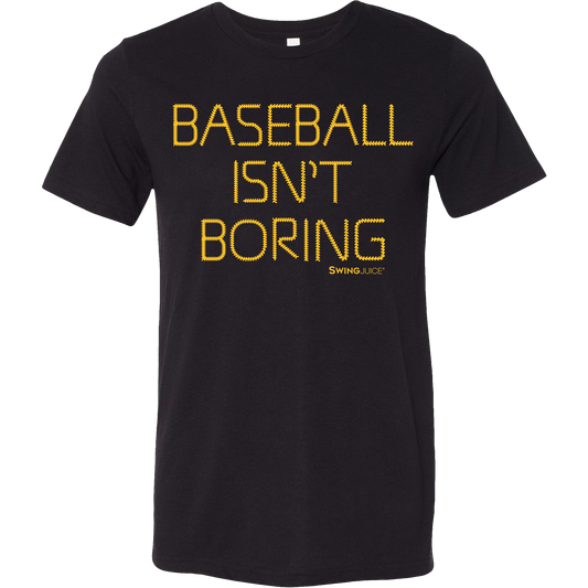 Baseball Official Baseball Isn't Boring Unisex T-Shirt Blk by SwingJuice LLC