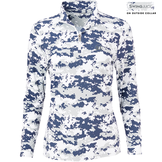 Golf Camo Women's Quarter Zip by SwingJuice LLC