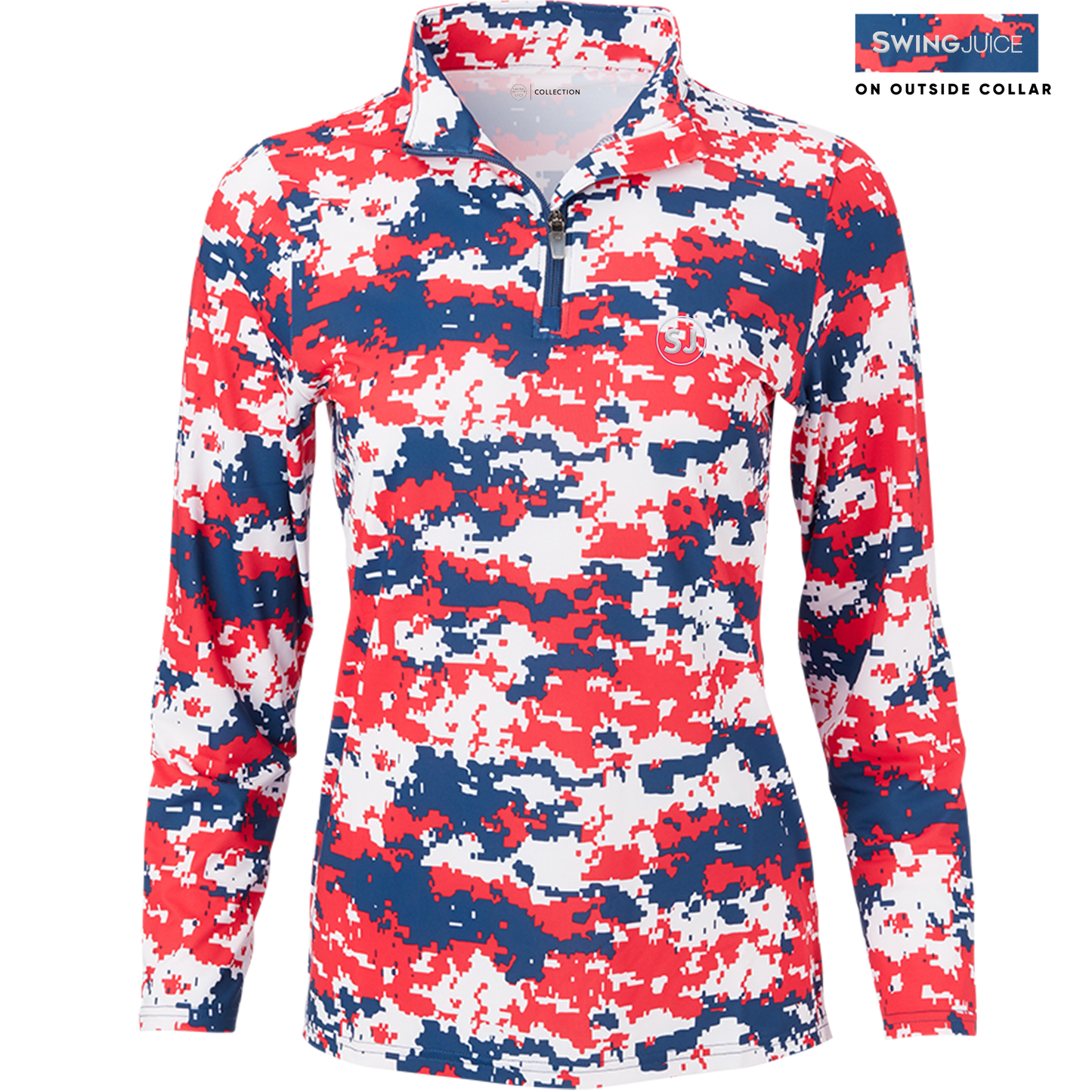 Golf Camo Women's Quarter Zip by SwingJuice LLC