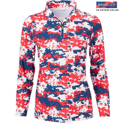 Golf Camo Women's Quarter Zip by SwingJuice LLC