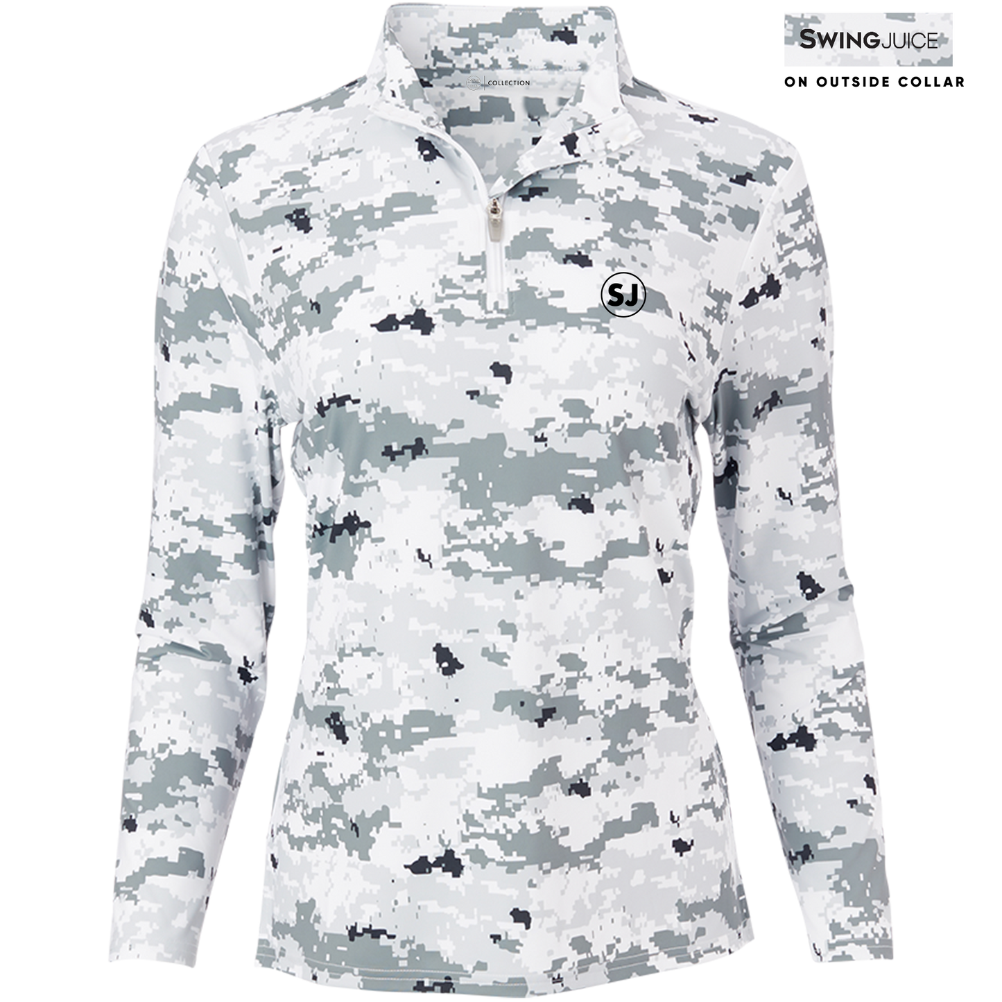 Golf Camo Women's Quarter Zip by SwingJuice LLC