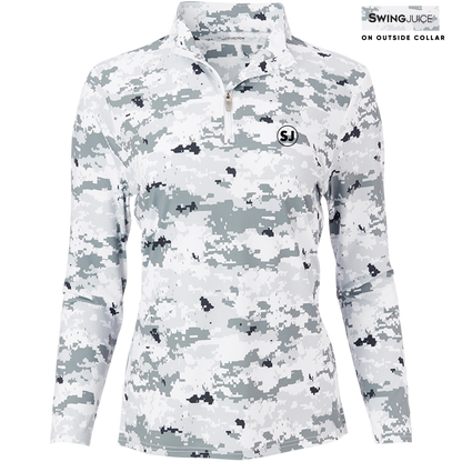 Golf Camo Women's Quarter Zip by SwingJuice LLC