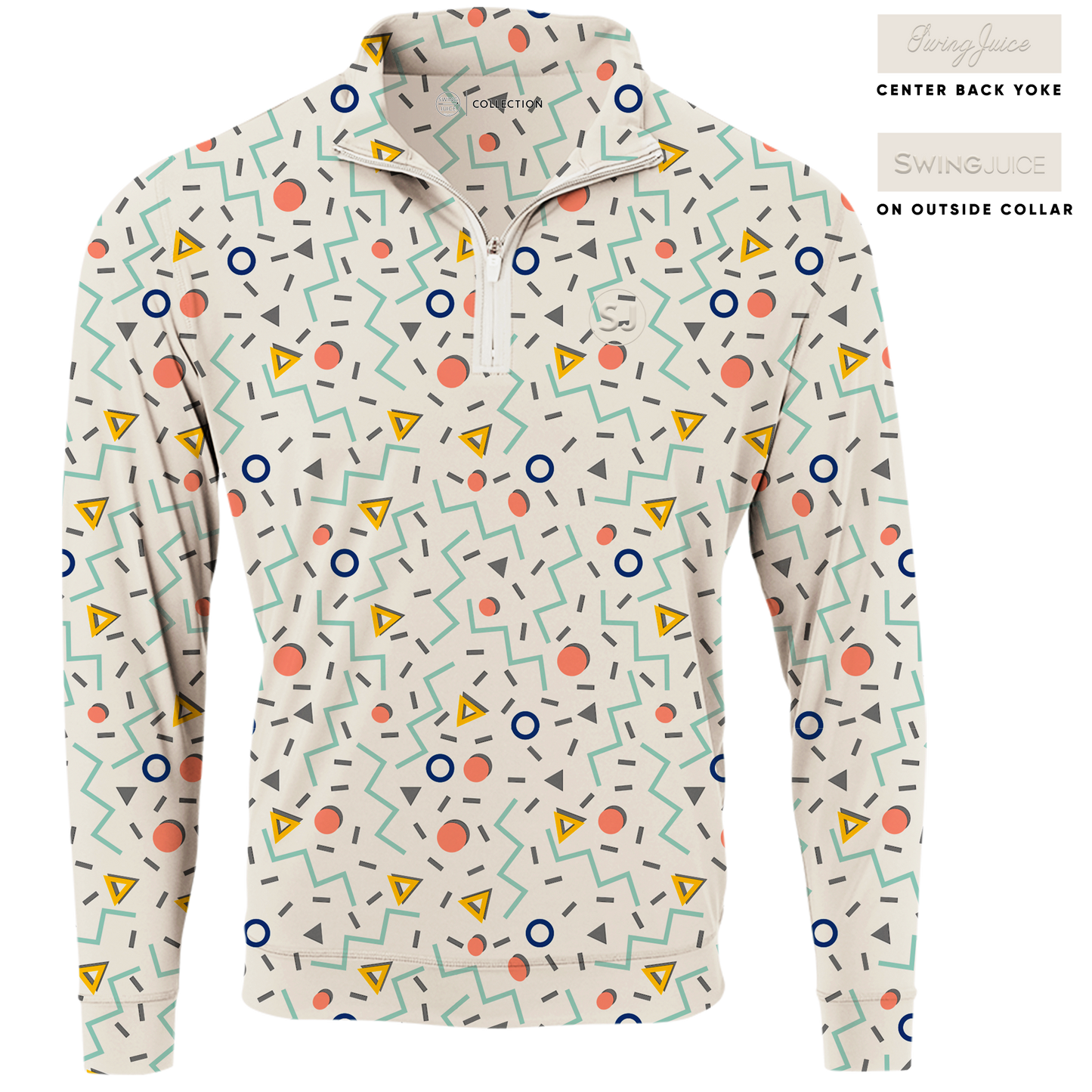 Golf Fresh Prints Men's Quarter Zip by SwingJuice LLC