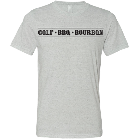 Golf BBQ & Bourbon Unisex T-Shirt by SwingJuice LLC