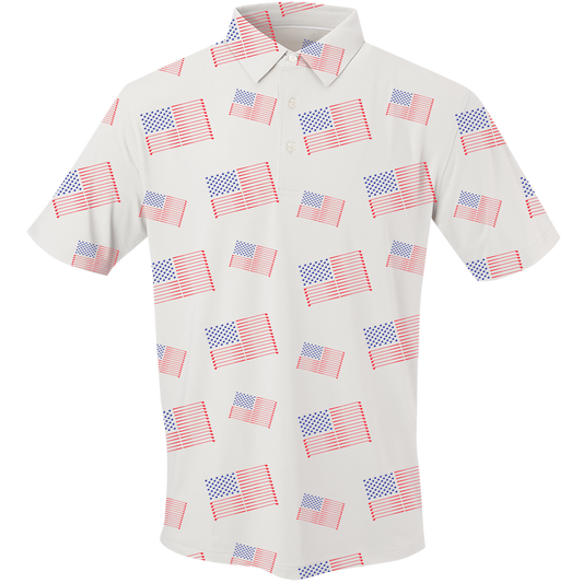 Golf Flag Men's Polo by SwingJuice LLC