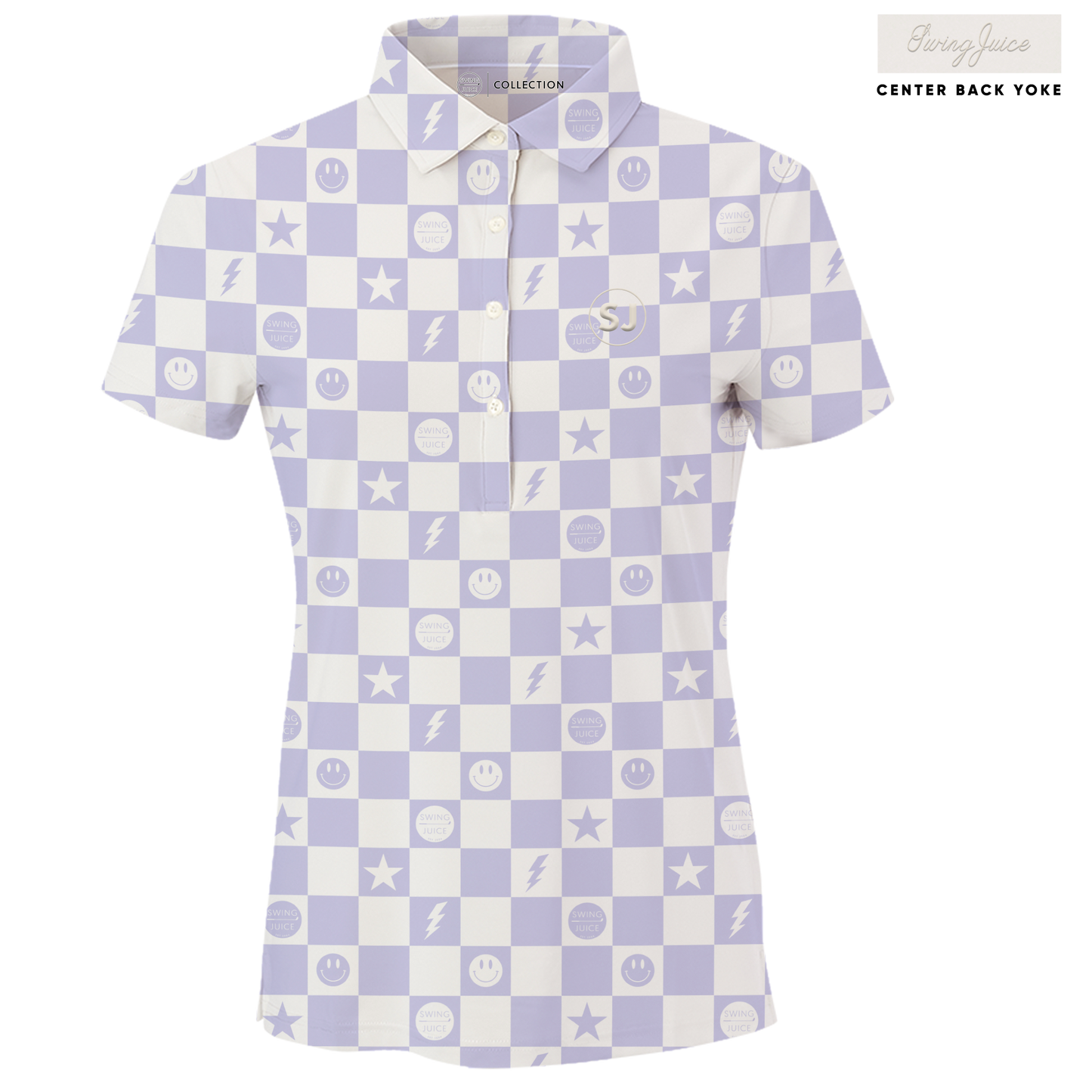 Golf Smiley Women's Polo by SwingJuice LLC