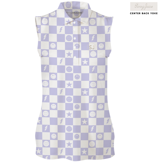 Golf Smiley Women's Sleeveless Polo by SwingJuice LLC