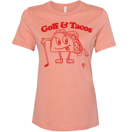 Golf & Tacos Women's T-Shirt by SwingJuice LLC