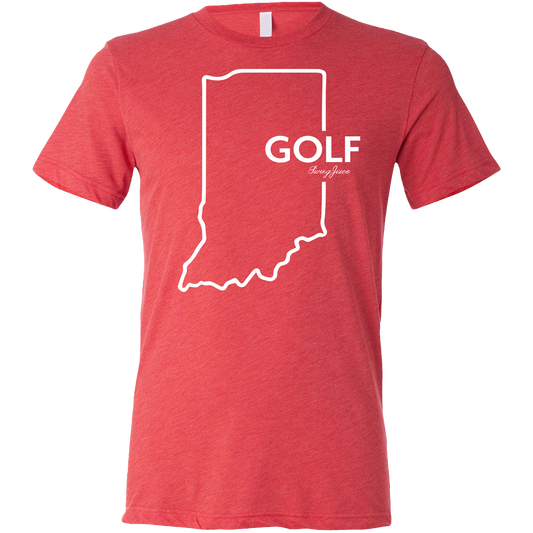 Golf Indiana Unisex T-Shirt by SwingJuice LLC