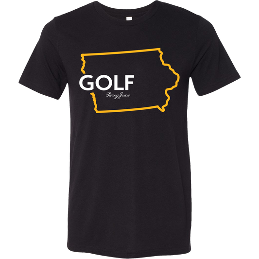 Golf Iowa Unisex T-Shirt by SwingJuice LLC