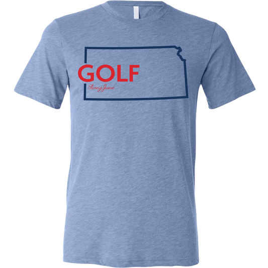 Golf Kansas Unisex T-Shirt by SwingJuice LLC