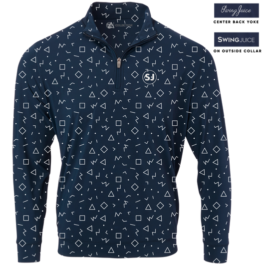 Golf Memphis Geometric Men's Quarter Zip by SwingJuice LLC