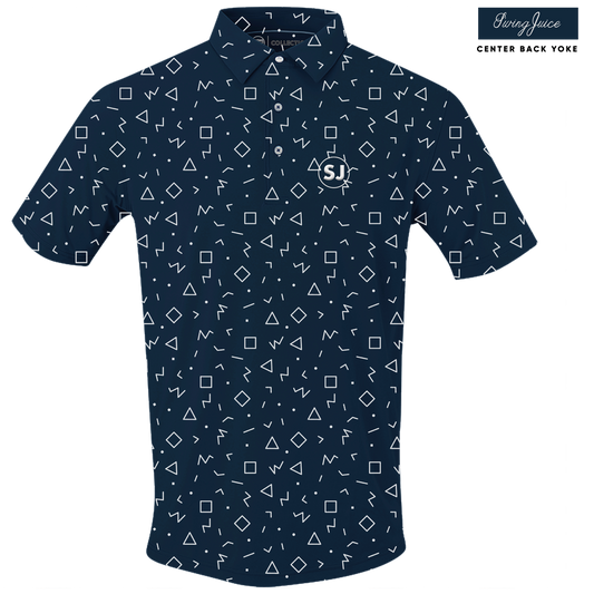 Golf Memphis Geometric Men's Polo by SwingJuice LLC