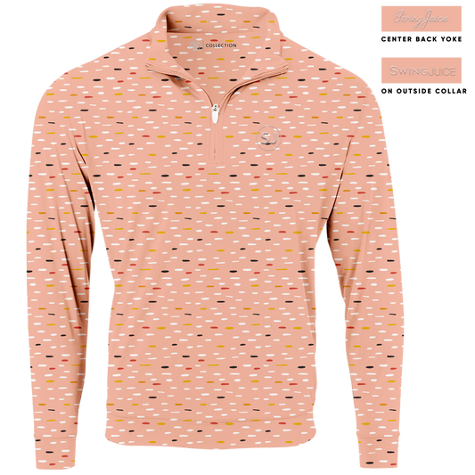 Golf Mid Century Nostalgia Men's Quarter Zip by SwingJuice LLC