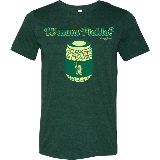 Pickleball Wanna Pickle? Unisex T-Shirt by SwingJuice LLC