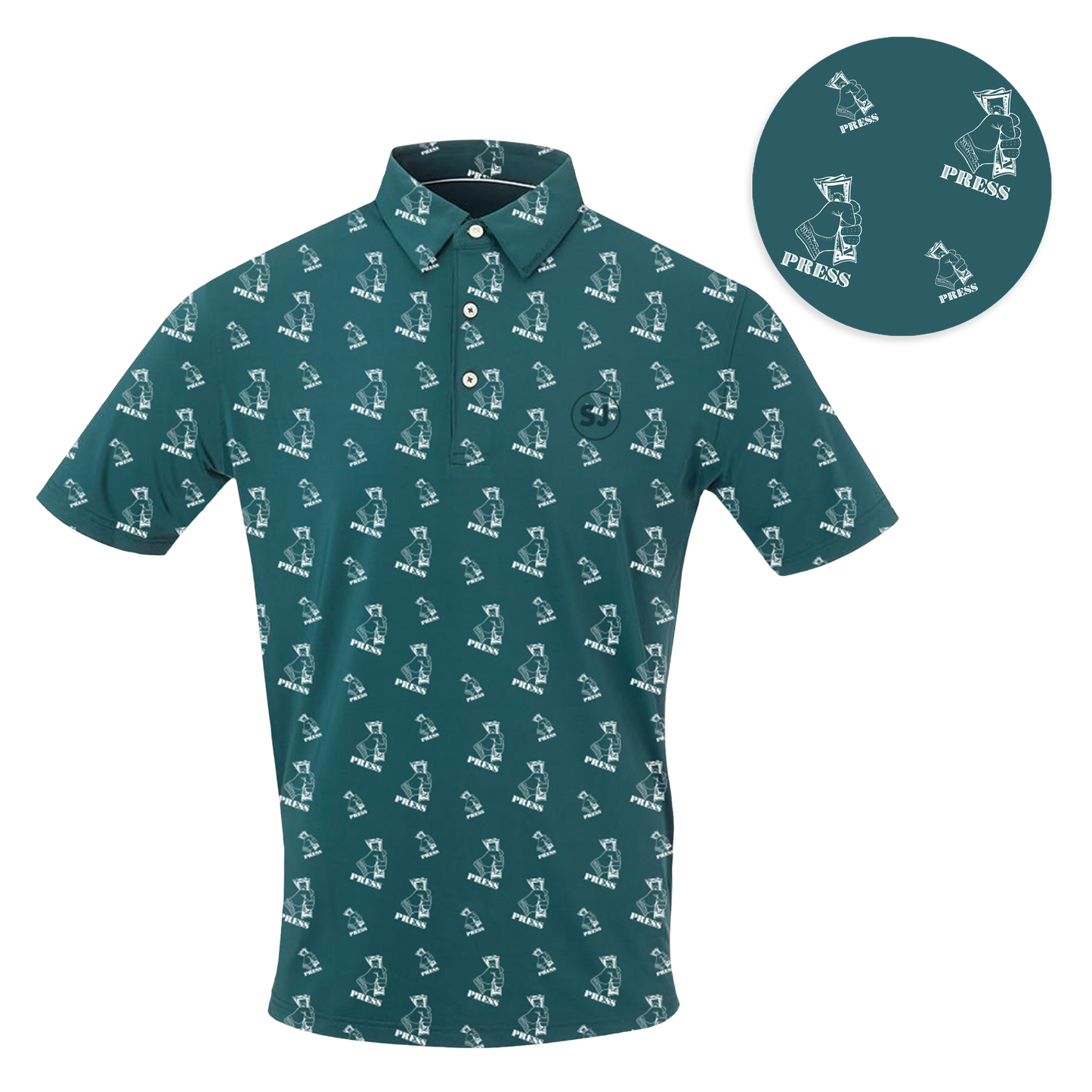 Golf Press Men's Polo by SwingJuice LLC