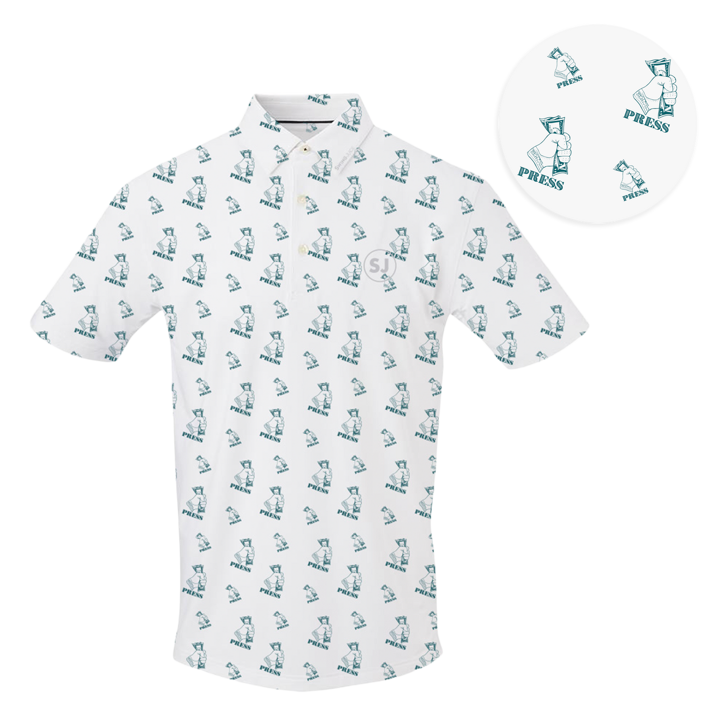 Golf Press Men's Polo by SwingJuice LLC