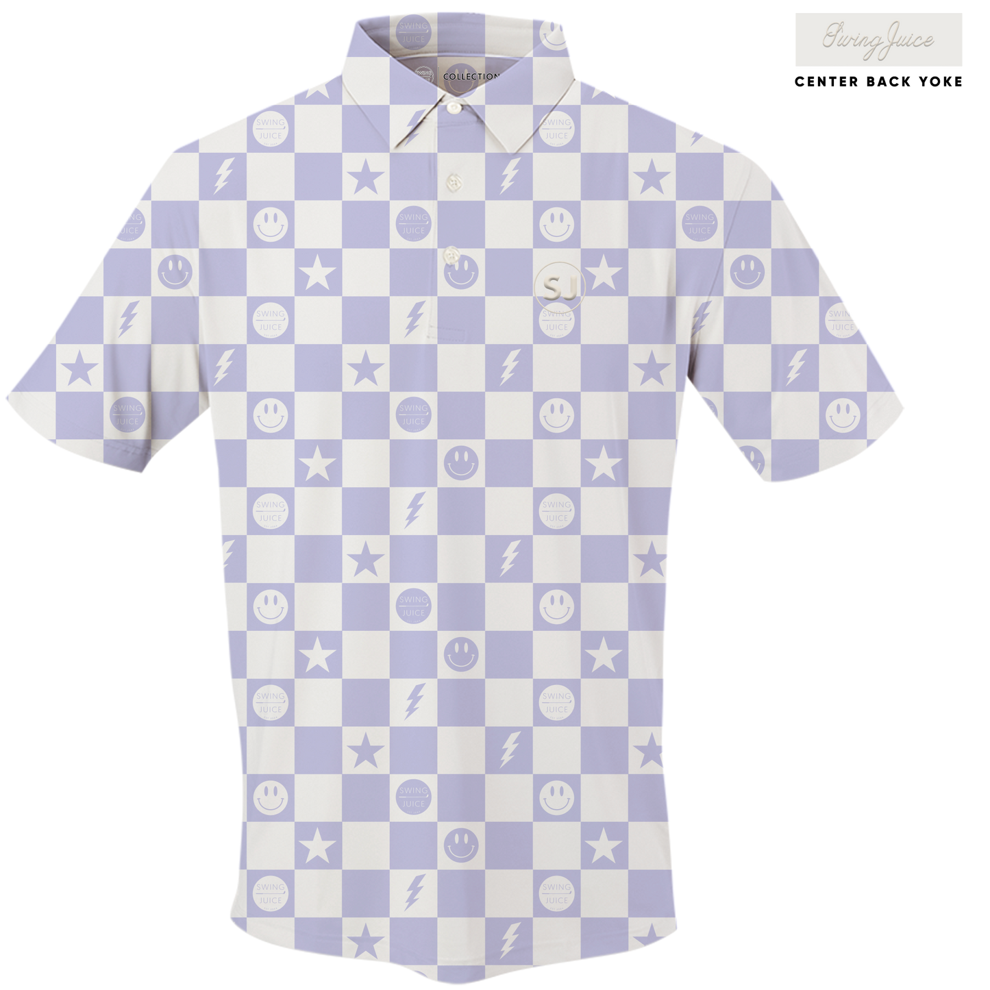 Golf Smiley Men's Polo by SwingJuice LLC