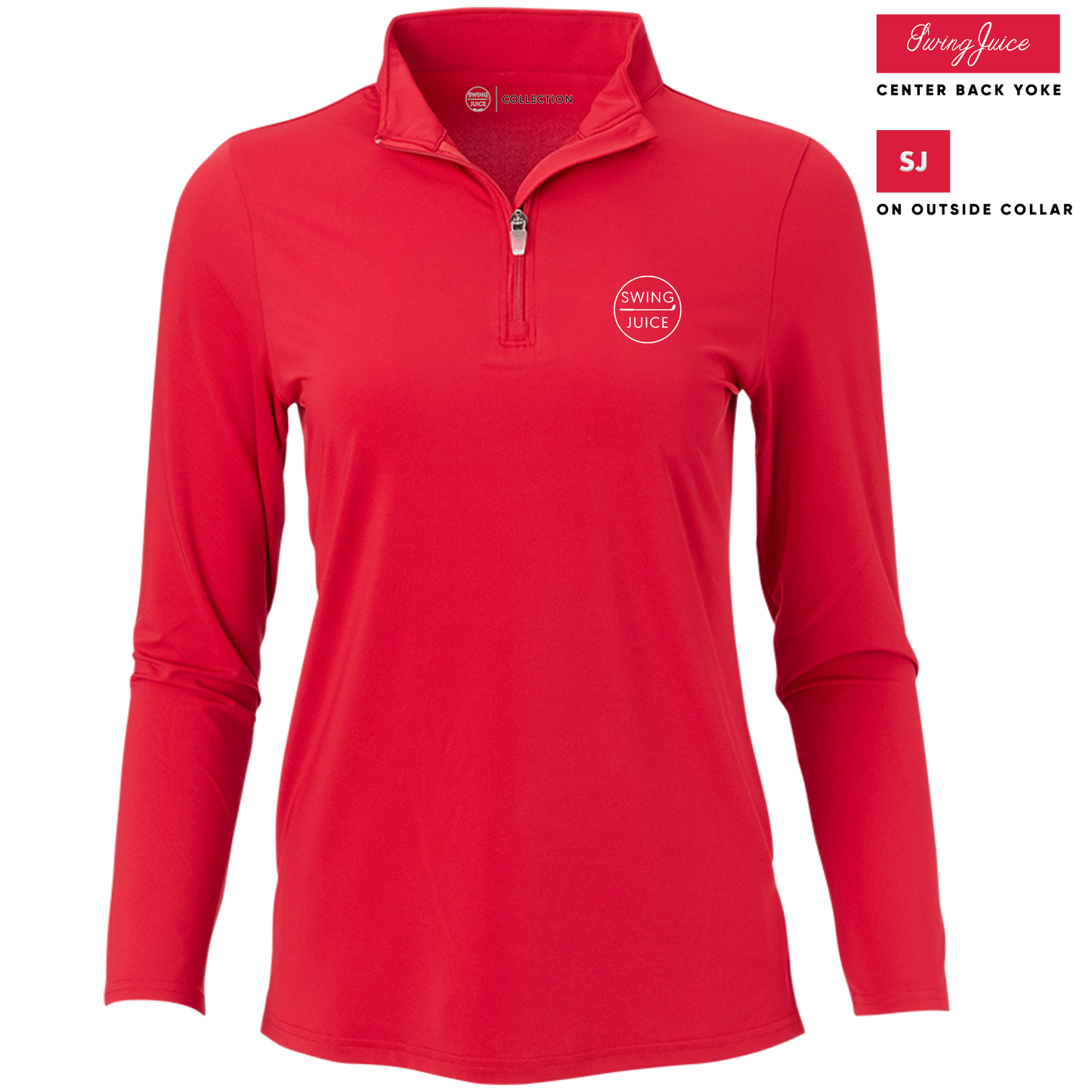 Golf Retro Women's Quarter Zip by SwingJuice LLC