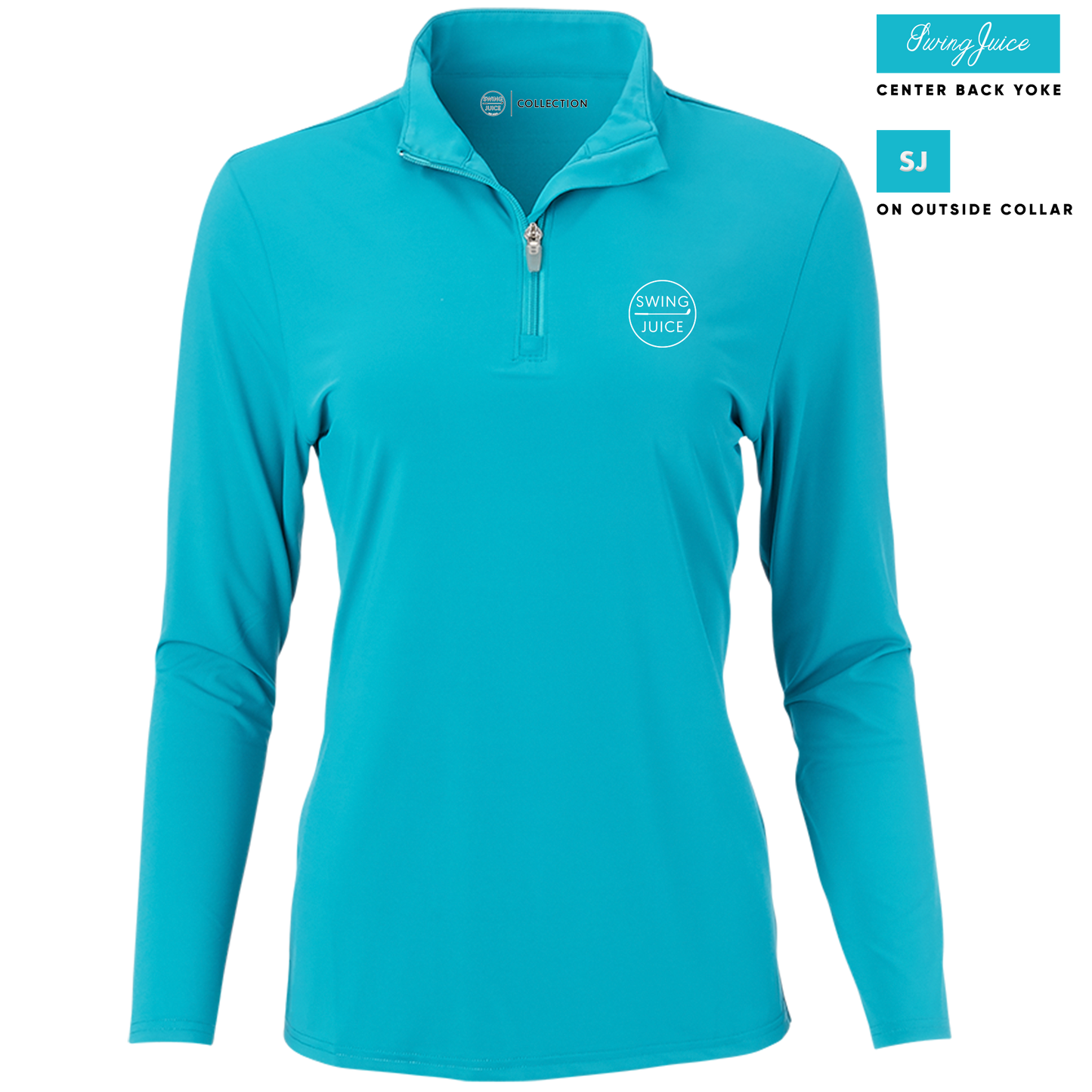 Golf Retro Women's Quarter Zip by SwingJuice LLC