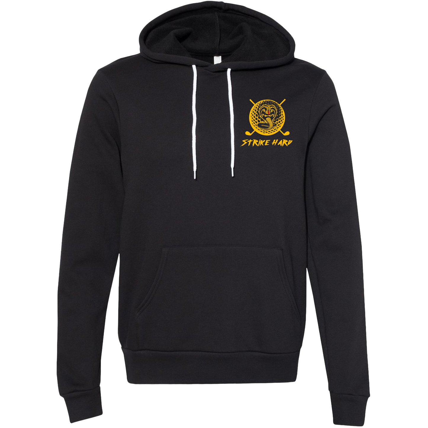 Golf Strike Hard Unisex Hoodie by SwingJuice LLC