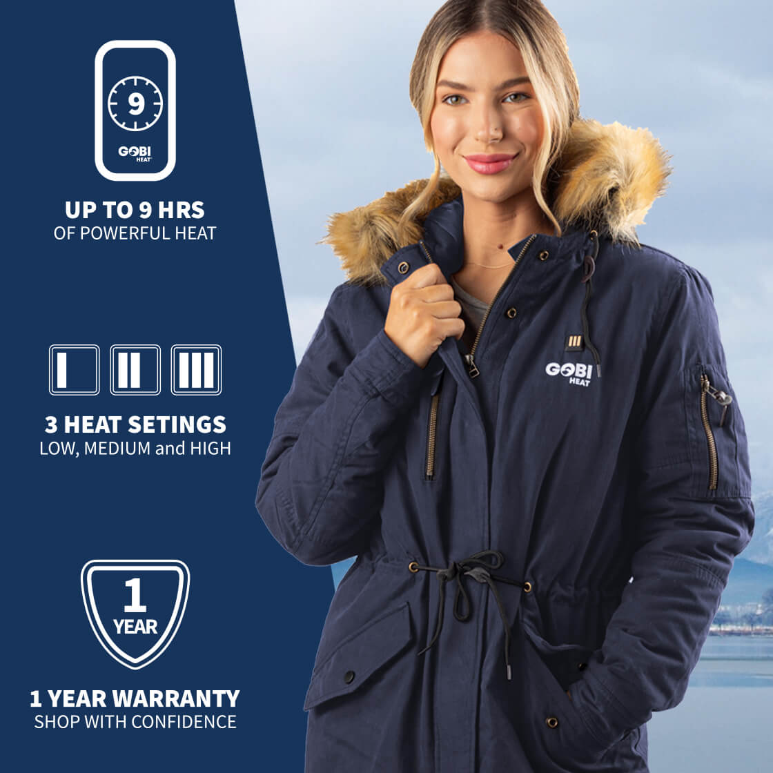 Terra Womens Heated Parka by Gobi Heat