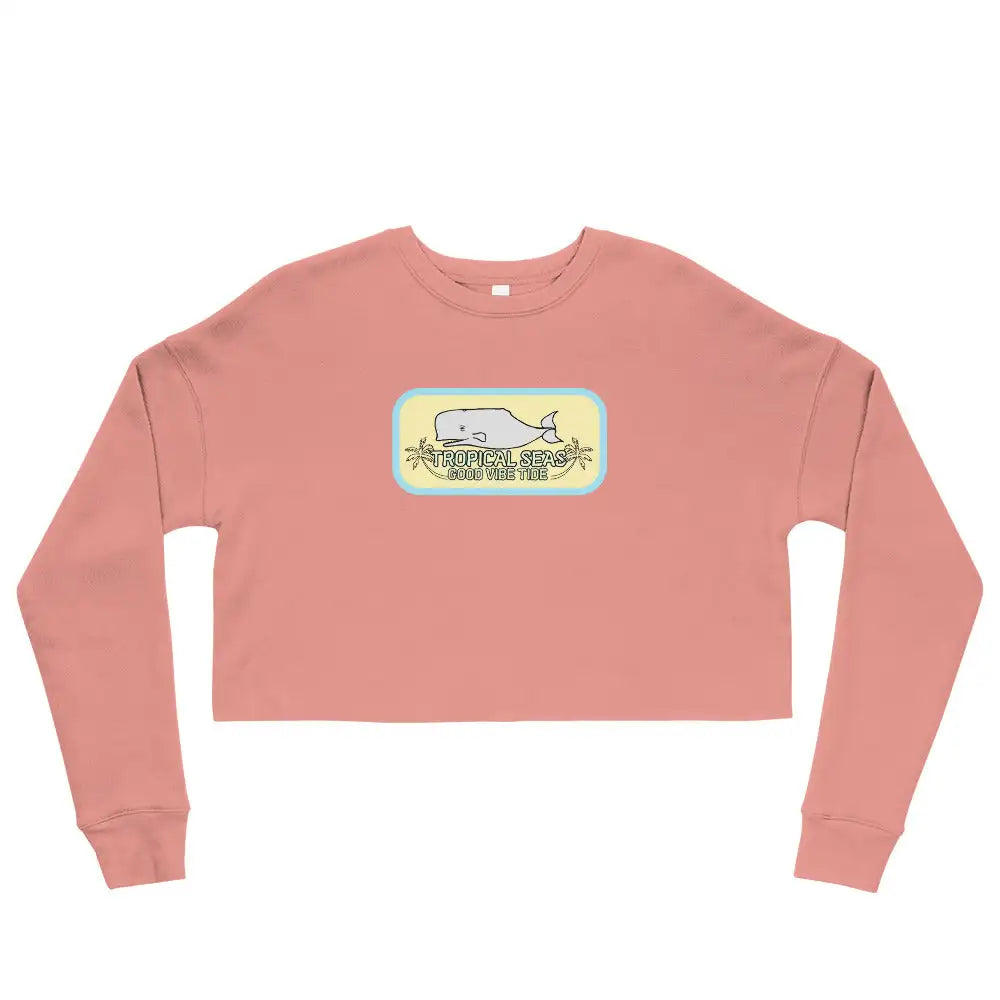 Women's Crop-Top Whale Tail Sweatshirt by Tropical Seas Clothing