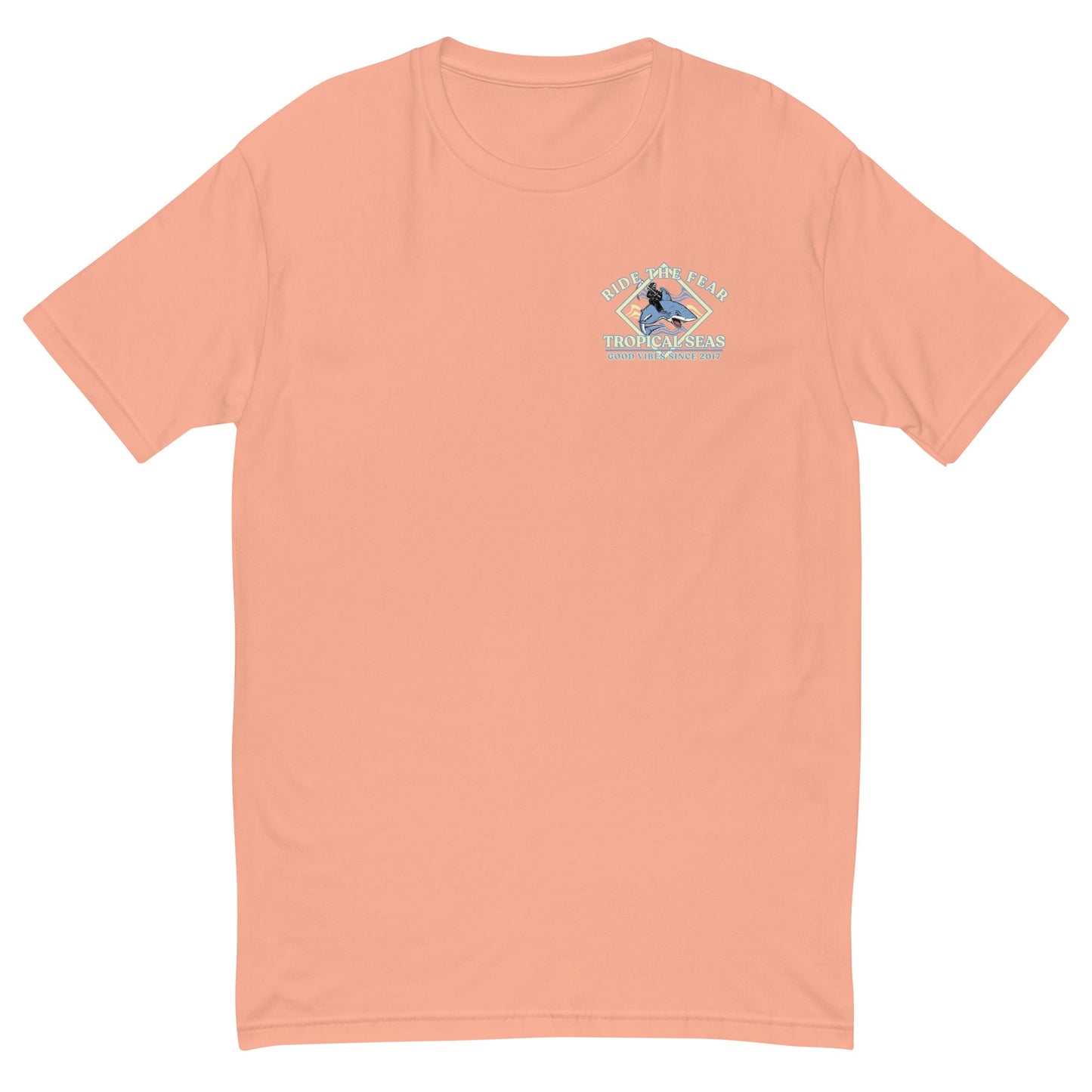 Men's Ride the Fear Shark T-shirt by Tropical Seas Clothing