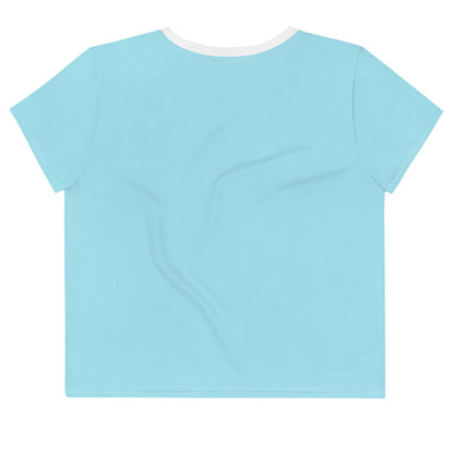 Women's Tropical Simple Wave Crop T-shirt by Tropical Seas Clothing