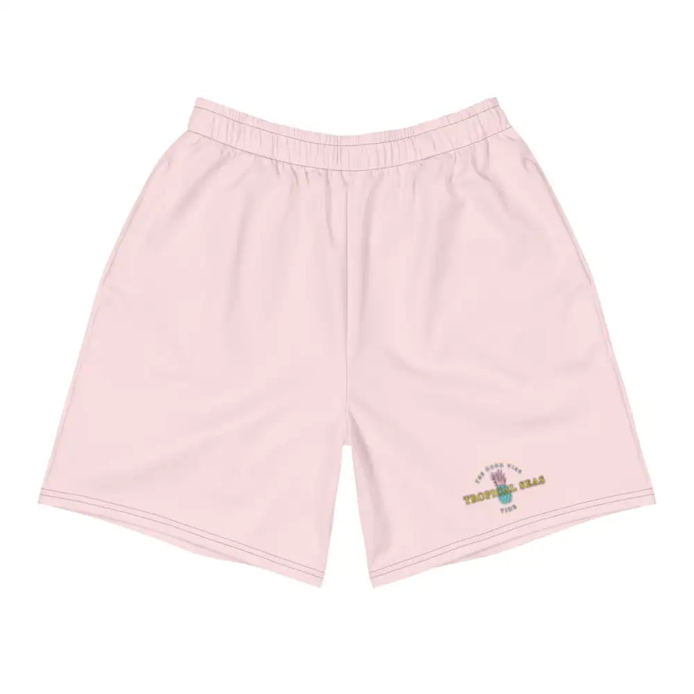 Men's Tropical Pink Pineapple Athletic Shorts by Tropical Seas Clothing