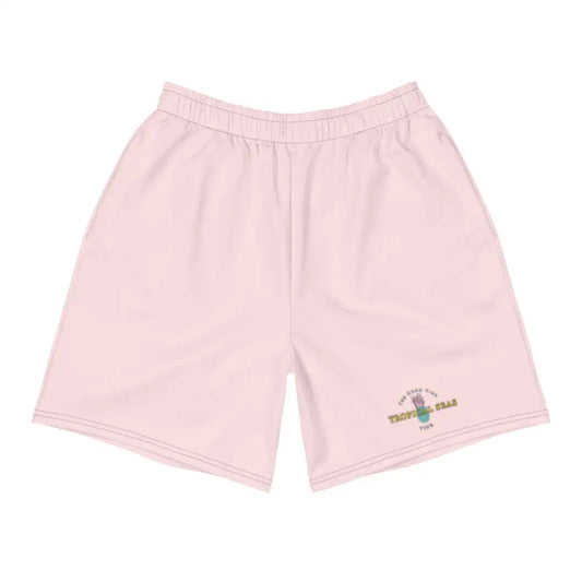 Men's Tropical Pink Pineapple Athletic Shorts by Tropical Seas Clothing