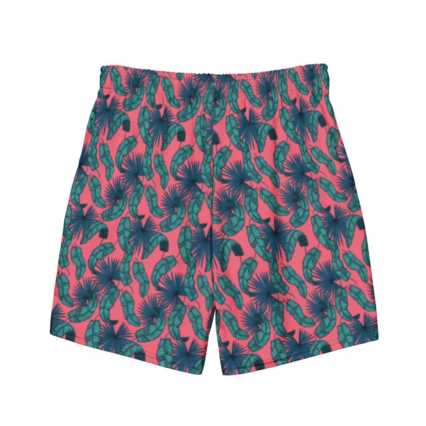 Men's Tropical Flamingo Palms Board Shorts by Tropical Seas Clothing