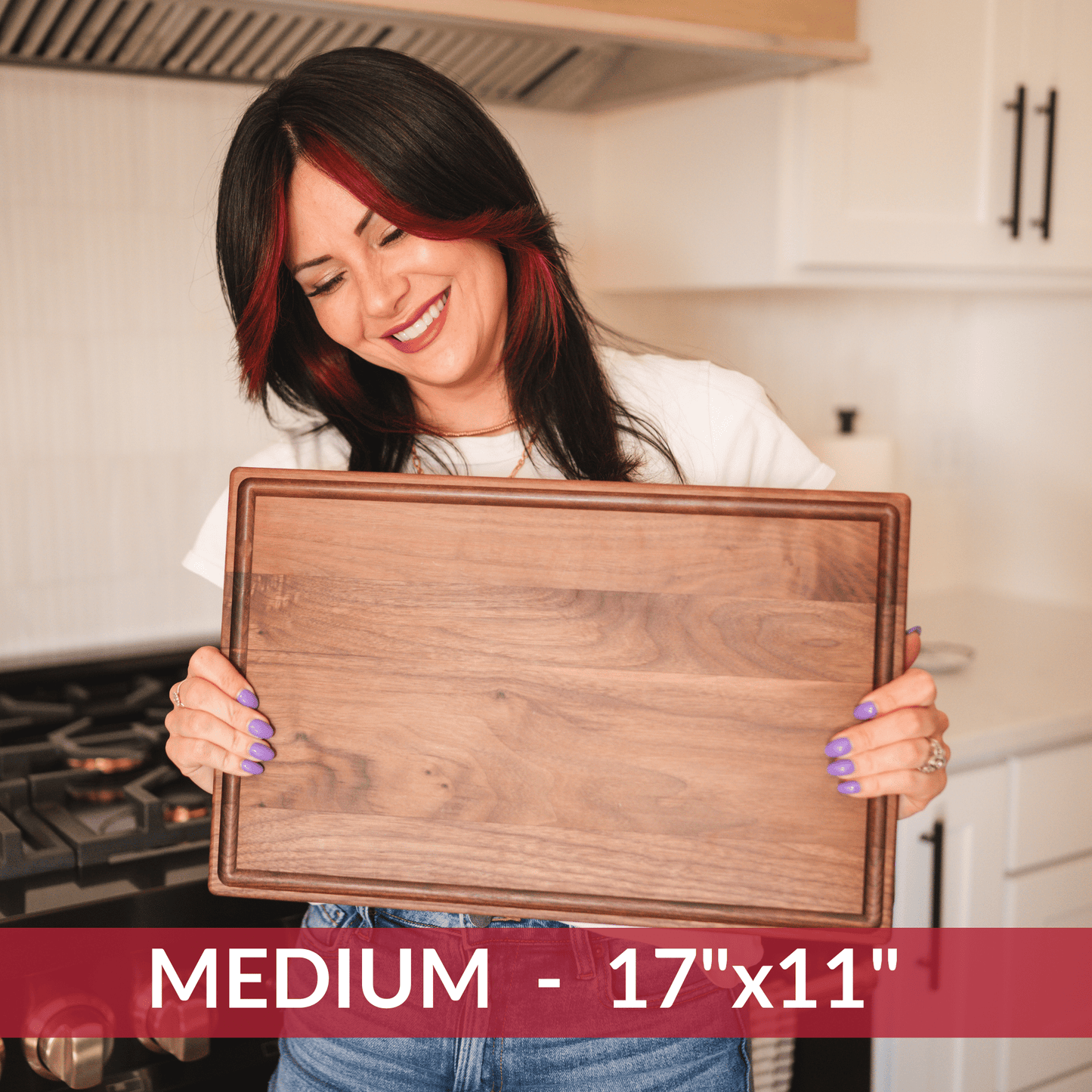 Medium Walnut Wood Cutting Board by Virginia Boys Kitchens