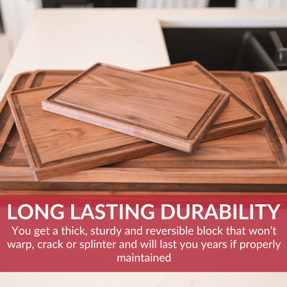 Medium Walnut Wood Cutting Board by Virginia Boys Kitchens