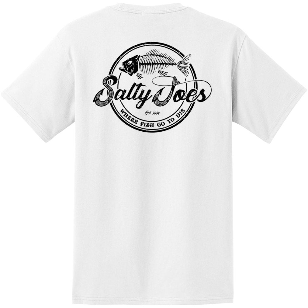 Salty Joe's Skeleton Hook Heavyweight Pocket Tee by Joe's Surf Shop