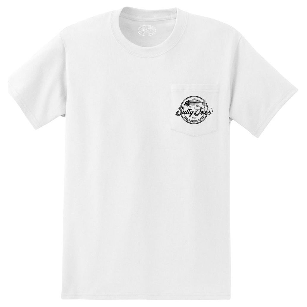 Salty Joe's Skeleton Hook Heavyweight Pocket Tee by Joe's Surf Shop