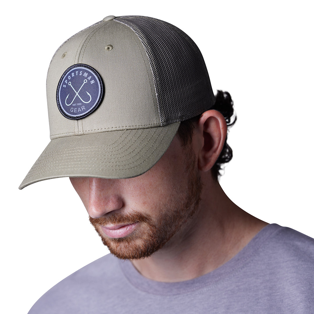 Sportsman Mesh Back Circle Hook Patch Hat by Sportsman Gear